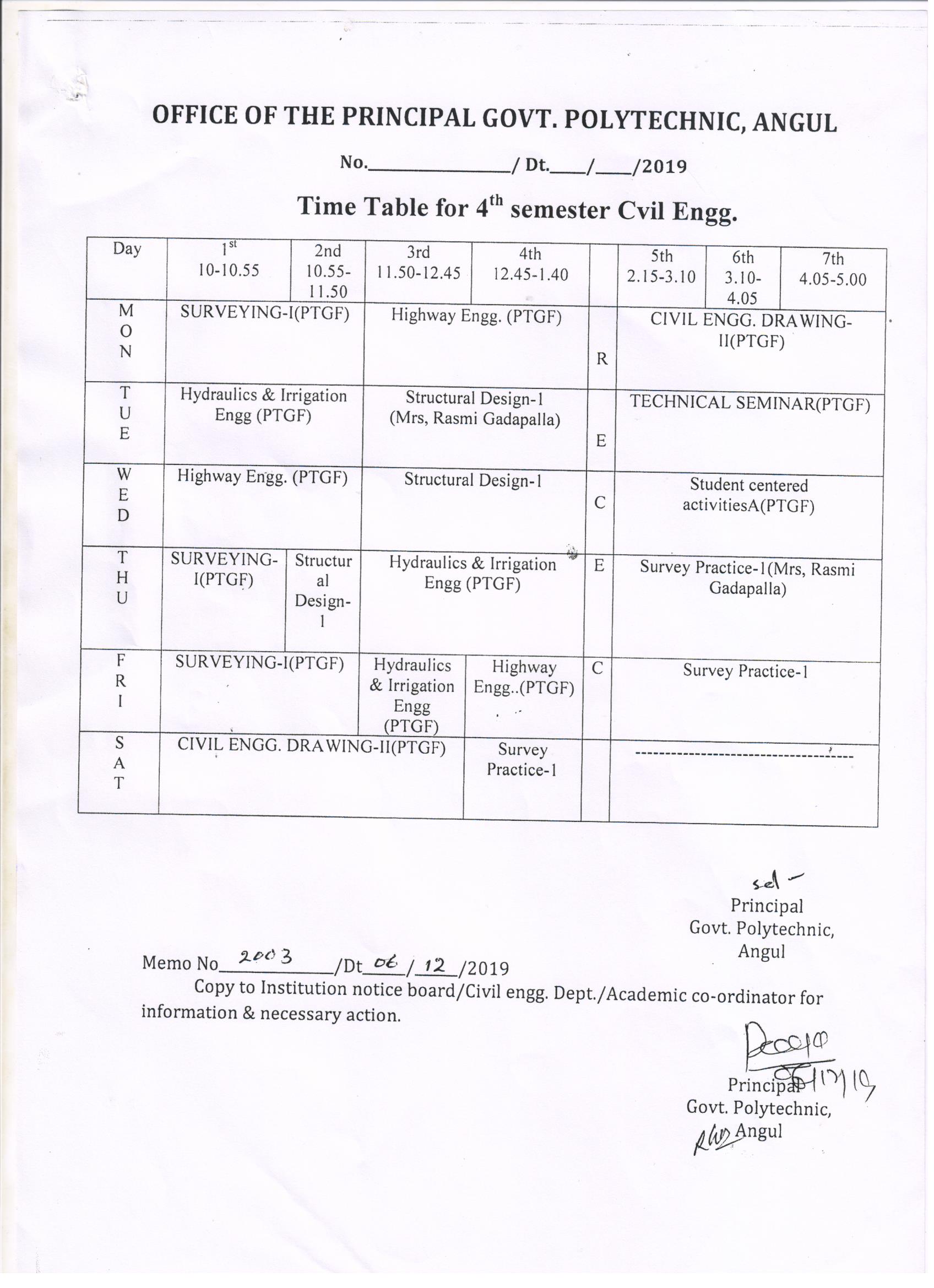 Time Table 